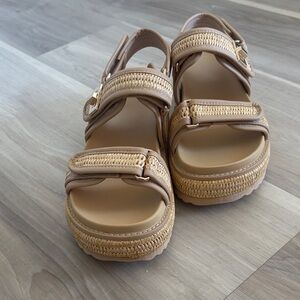 Elegant Tan Platform Sandals for Women